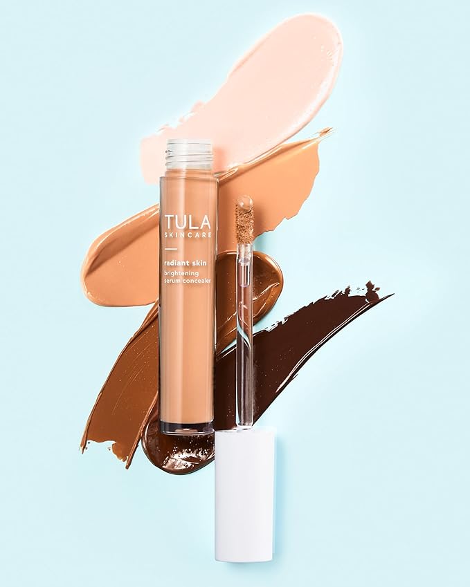 TULA Skin Care Radiant Skin Brightening Serum Concealer - Conceals Dark Circles & Discoloration, Longwearing & Crease-Resistant, Brightens the Appearance of Skin Over Time, Shade 135, 0.18 fl oz.