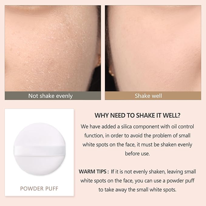 Long Lasting Makeup Setting Spray Kit - 3.38 Fl oz Super Matte Finish Setting Mist Lightweight Face Make up Fixer for Oily Skin + 1PC Sponge Puff + 1PC Powder Puff