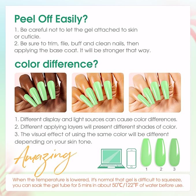 ROSALIND 8PCS Poly Nail Gel Kit with Mini Nail Lamp Clear Nude Poly Nails Gel Kit Starter Kit Nude Pink Nail Extensions Gel Set