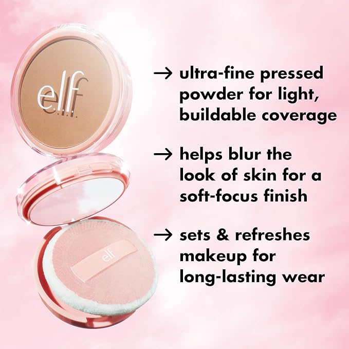 e.l.f. Halo Glow Powder Filter, Ultra-fine Finishing Powder, Smooths The Look of Pores & Fine Lines, Creates A Soft-Focus Glow, Vegan & Cruelty-Free, Light Neutral