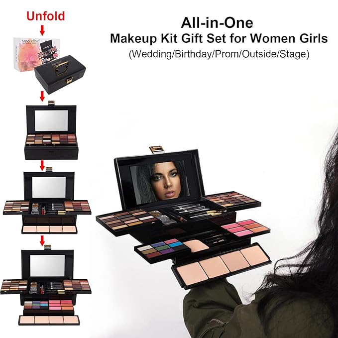 M 58 Color Professional Makeup pallet, Makeup Kit for Women Full Kit, All In One Makeup Kit Set, Makeup Gift Set for women girls (331N)