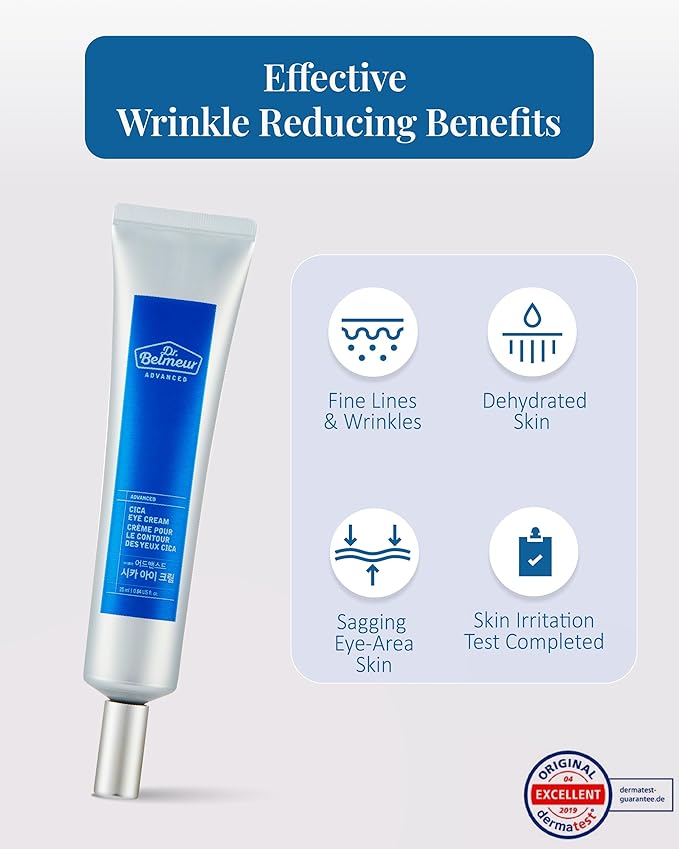 Advanced CICA Eye Cream (0.9fl oz) - Gentle Eye Care for Delicate Skin. Korean Skin Care by LG Beauty. Ceramide, Centella Asiatica, Pro-Retinol.