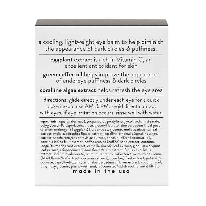 Cleen Beauty Cooling Eggplant Eye Balm | Under Eye Stick | Dark Circles Under Eye Treatment for Women | Puffy Eyes Treatment - Paraben Free | 0.5 Oz