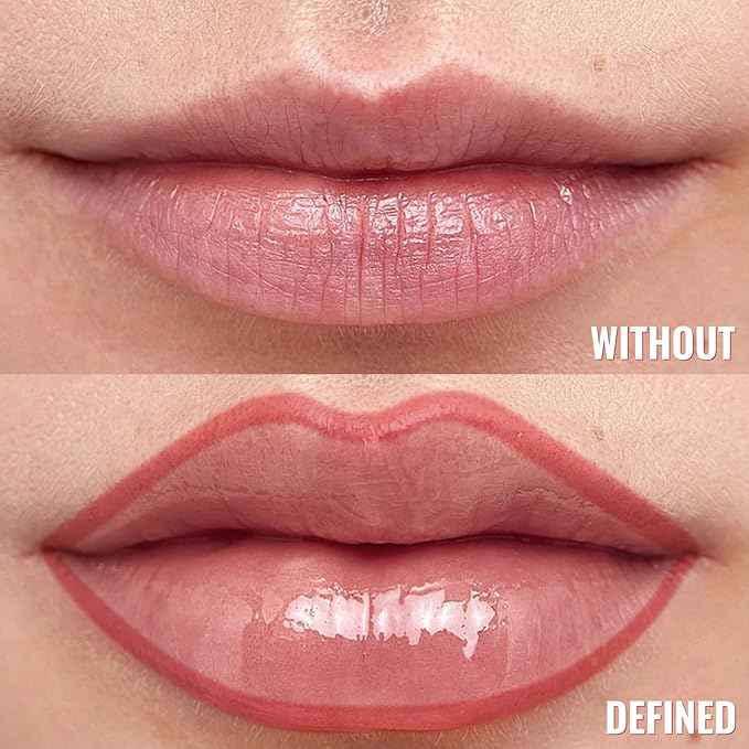 Lip Stain - Lip Liner Stain, Long Lasting Peel Off Lip Stain, Natural Peel Off Lip Liner Stain with Tweezer, Easy to Use, Waterproof, Smudge-proof, Transfer-proof, Mauve