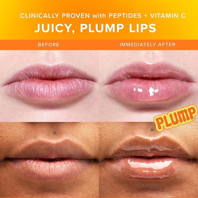 Farmacy Peptide Lip Balm - Lip Smoothie Hydrating Lip Balm with Vitamin C to Visibly Plump + Smooth Lip Lines - Nourishing Lip Treatment with a High-Gloss Finish - Mango (10g)