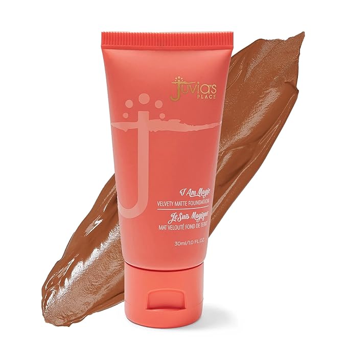 Juvia's Place I Am Magic Velvety Matte Liquid Foundation 300 - Gabon - Dark w/Neutral, Golden Undertone, Makeup Foundation Full Coverage, Lightweight, Long Wear, Velvety Matte Finish