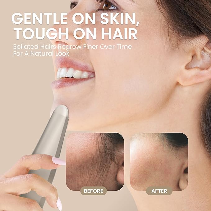 Epilady Esthetic Pearl Epilator for Women Face, Womens Facial Hair Remover | Included Case & Cleaning Brush, Electric Tweezers for Women Facial Hair