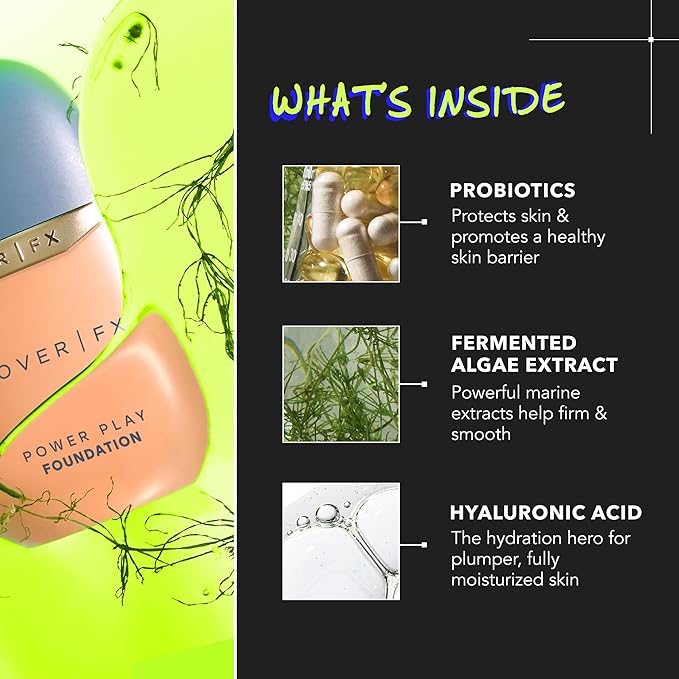 COVER FX Power Play Foundation - Shade M3 - Buildable Full Coverage - Waterproof Sweat-Proof Transfer-Proof - Natural Matte Finish - All Skin Types