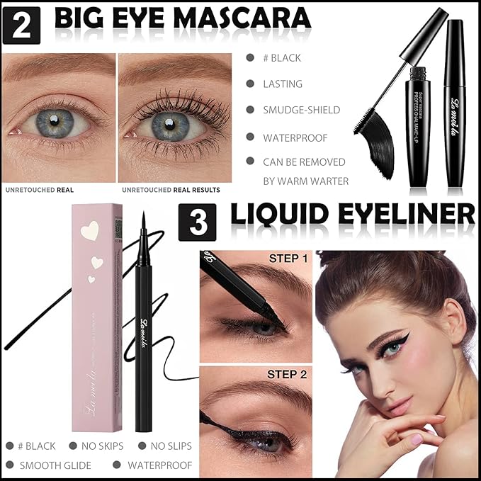 All in One Makeup Kit for Women Full Kit, Basic Cosmetics Kit for Beginner & Professionals, Eye Makeup Set Tween Girl, Make Up Kits for Teenagers, Makeup Gift Set for Girls, Women & Teens(27 Color)