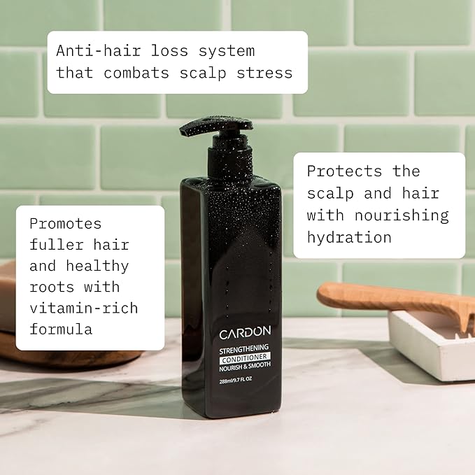 Hair Growth Conditioner for Men by CARDON, Prevent Thinning Hair and Hair Loss with Niacinamide & Vitamin B5 for healthy scalp, Korean Skin care, Deep Conditioner for dry damaged hair, (1 Bottle)