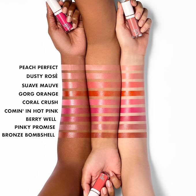 e.l.f. Camo Liquid Blush, Long-lasting Liquid Blush For High-pigment Color, Creates A Soft, Dewy Finish, Vegan & Cruelty-free, Suave Mauve