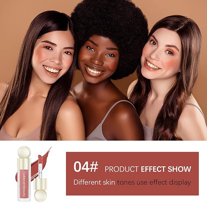 Liquid Blush, Soft Cream Liquid Blush for Cheeks, Light Weight,Long Lasting, Smudge Proof, Natural-Looking, Dewy Finish, For Natural-looking Flush & Everyday Wear (04#)