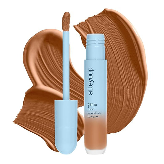 Alleyoop Game Face Concealer Makeup, Lightweight to Medium Buildable Coverage Under Eye Concealer, For Blemishes, Crease-proof and Hydrating with Aloe Stem Cell, Smooth Second Skin Finish - Champion