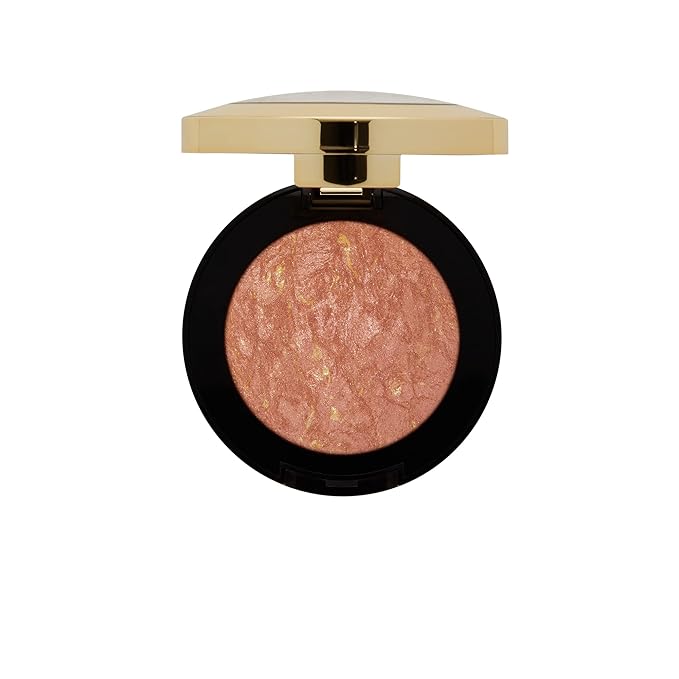 Milani Baked Blush, Powder Blush for Cheeks, Cruelty Free Makeup - Shape, Contour & Highlight Face for a Shimmery or Matte Finish -Rose D'oro