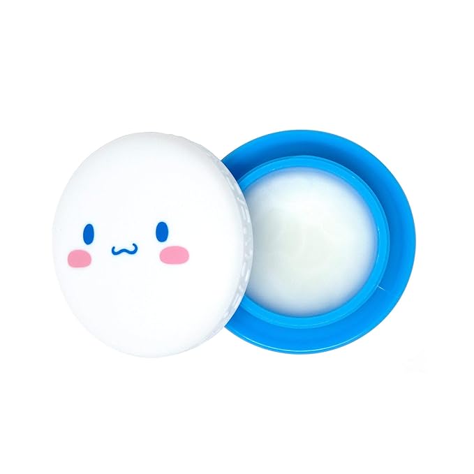 The Crème Shop x Sanrio Hello Kitty Macaron Lip Balm Korean Cute Scented Pocket Portable Soothing Advanced Must-Have on-the-go (Cinnamoroll Peppermint Cocoa)