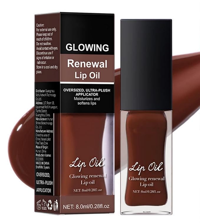 MAEPEOR Glowing Lip Oil 7 Colors Hydrating Lip Balm Nourishing Lip Care Lip Treatment Glossy Finish Non-sticky Moisturizing Lip Balm (04 Jam)