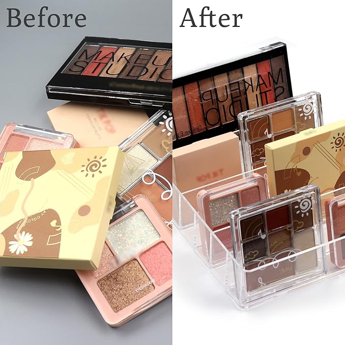 Makeup Organizer, Compact Makeup Palette Organize, for Bathroom Countertops, Vanities, Cabinets, Sleek Modern Cosmetics Storage Solution for - Eyeshadow Palettes, Contour Kits, Blush