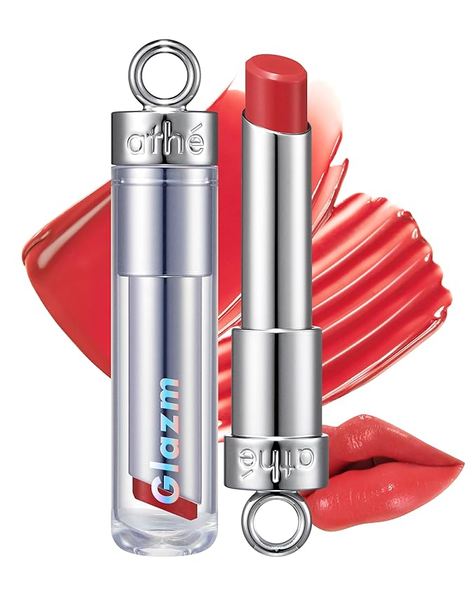 ATHE Glazm Lipbalm Stick - Vegan Glow Korean Lip Balm - Plumping, Volumizing & Highly Pigmented Lipstick - Soft Melting, Buildable Formula - Plant-Derived, Cruelty-Free, 0.12oz. (01 Pic Me)