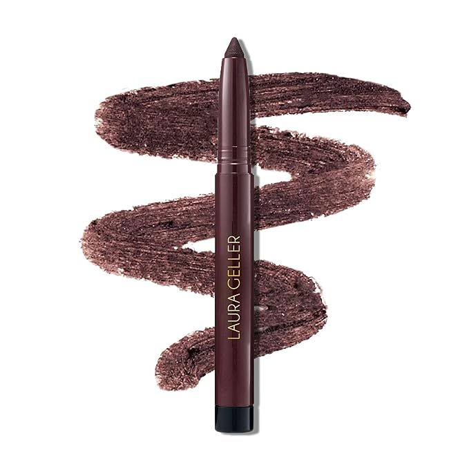 LAURA GELLER NEW YORK Kajal Longwear Kohl Eyeliner Pencil - Smoky Amethyst Kohl - Caffeine and Vitamin E - Smooth & Blendable Liner - Built-In Sharpener