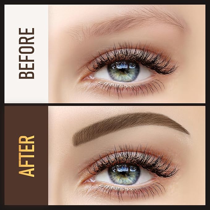 Eyebrow Pen, Soleira Waterproof Eyebrow Pencil with 4 Tip Microblading Eyebrow Pen and Dual-ended Eyebrow Brush, for Natural-Looking Brows, Long-Lasting, Ash Brown