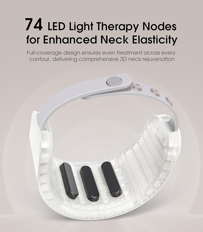 Intelligent Neck Lifting Device, 3 Color LED Neck Massager with Remote Control for Facial Massager | at Home Skin Care Tool