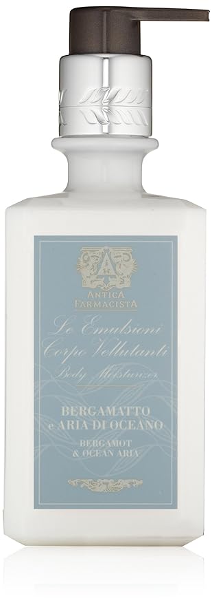 Antica Farmacista Body Moisturizer - Moisturizing Scented Lotion - Premium Body Moisturizer - Luxury Gift for Women & Men - Hand & Skin Hydration - Bergamot & Ocean Aria, 10 Fl Oz