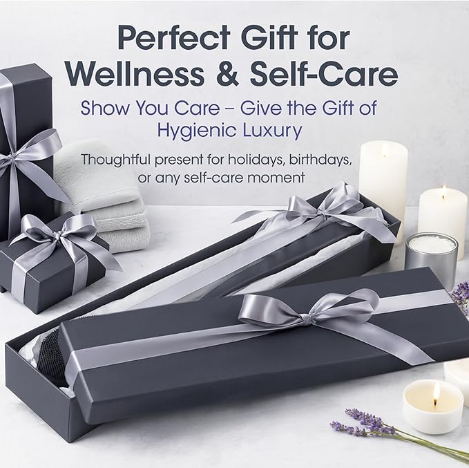 Avilana Silicone Body Scrubber – Gentle Shower Brush & Loofah Alternative- Food Grade & Lab Tested – Fast-Drying, Hygienic, BPA-Free Silicone Body Gentle Exfoliator (Pink, Long Handle)