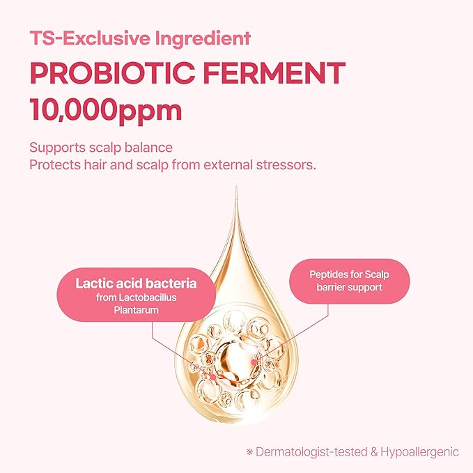 TS GD Shampoo for Girls | Korean Teen Shampoo with Upgraded Probiotics | Anti-Dandruff & Itchy Scalp Relief | Pink Peach Allergy-Free Fragrance | Sulfate-Free (13.53 fl oz, 400ml)