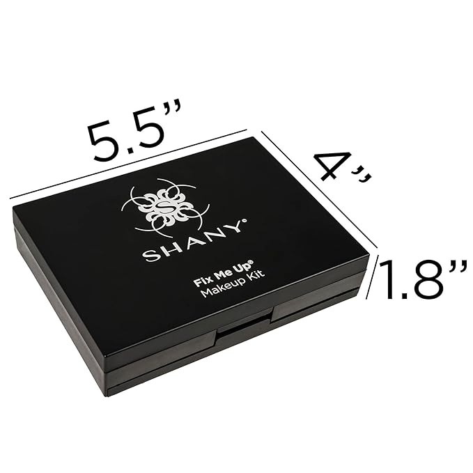 SHANY 'Fix Me Up' Makeup Kit - Compact Travel Makeup Portable Giftable Adult and Teen Makeup Set Eye Shadows, Lip Colors, Blushes, and Applicators