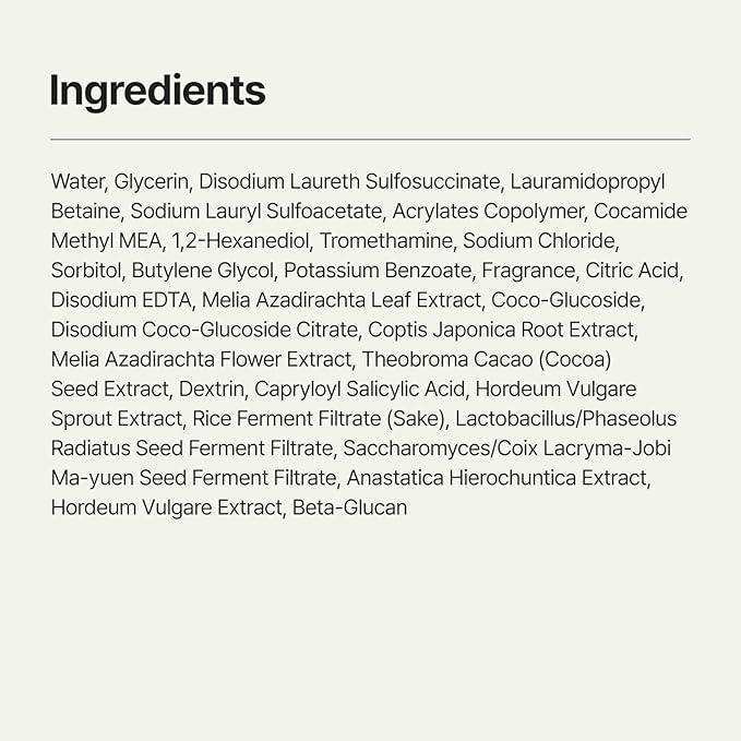 Gel Cleanser, Big Size, Gentle Exfoliation and Face cleanser for Sensitive Skin, Korean Skin Care, Vegan, 6.93 Fl Oz