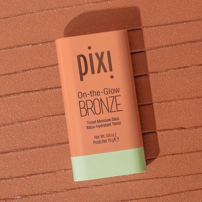 Pixi On-the-Glow Bronze - RichGlow, Hydrating Tinted Moisture Bronzer Stick with Ginseng, Aloe Vera & Fruit Extracts, For Cheeks & Lips, 19g / 0.6oz, Paraben-Free