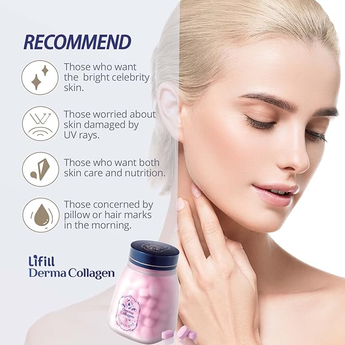 Derma Collagen-Luxury pack (84 tablets * 4 units) -Skin Care with Biotin Vitamin C D E, Collagen peptides and Zinc Selenium for Reduce Wrinkles, Tighten Skin, Boost Hair Skin Nails Joints