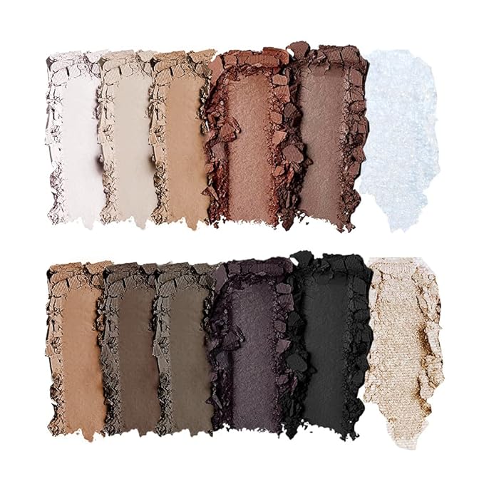 Eye Makeup Eyeshadow Palette with eye shadow primers black white highlighter Matte Shimmer Pallet 12 Natural Nude Colors Make Up Gift Kit