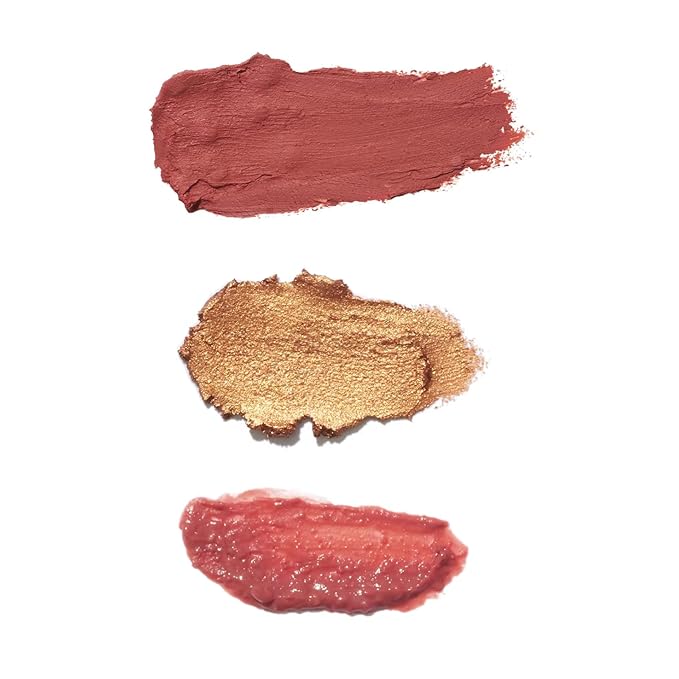 ATTITUDE Happy Berry Makeup Trio Set, EWG Verified, Titanium Dioxide-Free, Plastic-free, Plant and Mineral-Based Ingredients, Vegan and Cruelty-free Beauty Products, Set of 3 Makeup Sticks