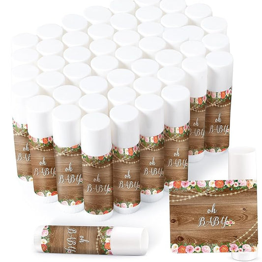 40 Pieces Lip Balm Bulk Baby Shower Jasmine Lip Balm Favors Floral Moisturizing Lip Balm for Women Children Men Girl kids Gender Reveal Favors Gift Baskets (Floral)