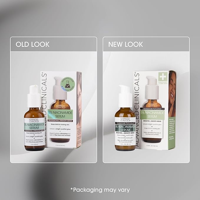 Advanced Clinicals Niacinamide Serum | 5% Niacinamide Serum For Face With Hyaluronic Acid, Ferulic Acid, Aloe Vera, & Fruit Extracts Helps Improve Look Of Dark Spots & Uneven Skin Tone, 1.75 Fl Oz