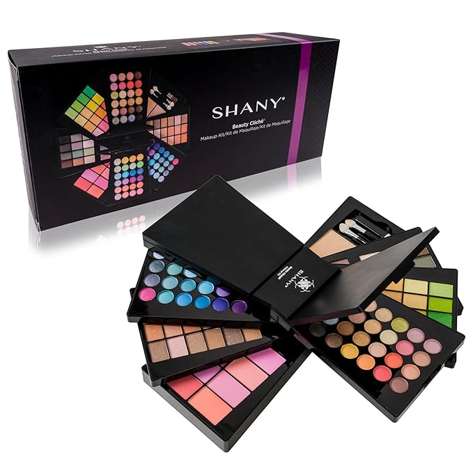 The SHANY Beauty Cliche Makeup Set - All-in-One Makeup Palette with Eyeshadows, Face Powders, and Blushes