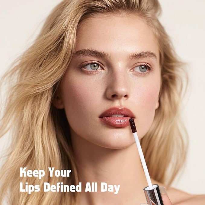 KIMUSE Peel Off Lip Liner Stain, Long Lasting Lip Tint Stain Peel Off, Waterproof, Transfer-Proof, Highly Pigmented Color Peel Off Lip Stain Liner, Matte Finish