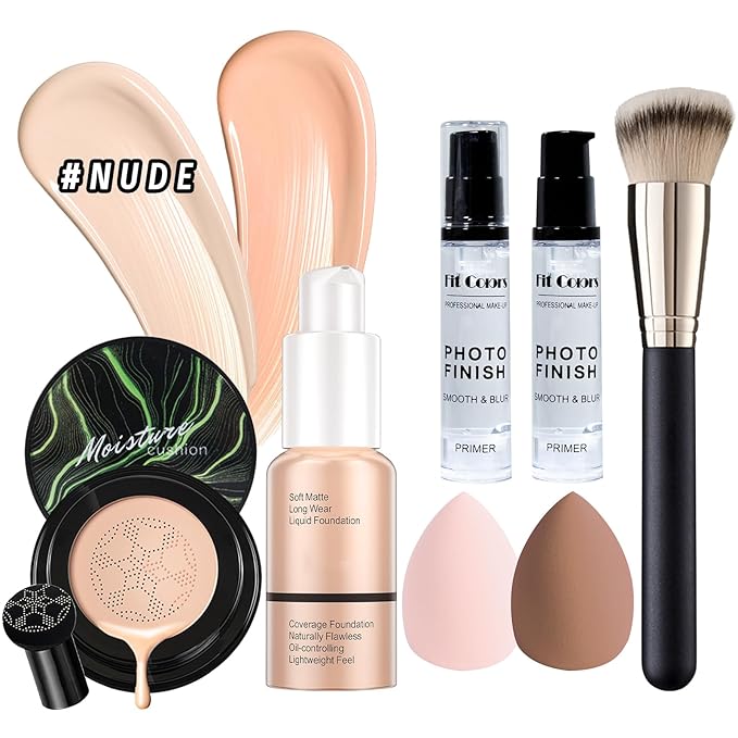 Makeup Set, Makeup Set Kit for Women, Makeup Present for Women Teens, Eyeshadow Foundation CC Cream Face Primer Counter stick, Brush Sponges Lipstick Set Eyebrow Pencil Mascara Eyeliner