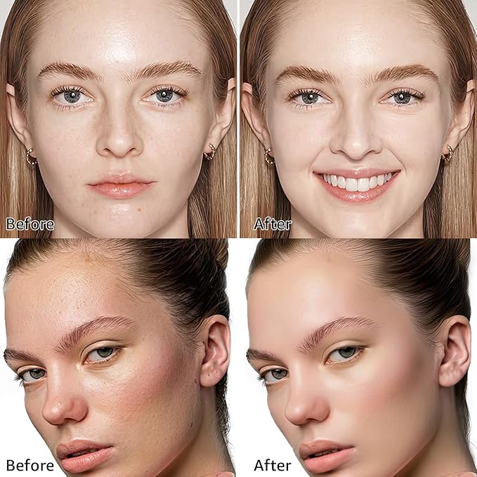 Air Cushion CC Cream Foundation - Mushroom Head BB Creams, Long Lasting Concealing Brightening, Moisturizer Face Cream,Facial Skin Care Makeup For All Skin Types (Buff Beige)
