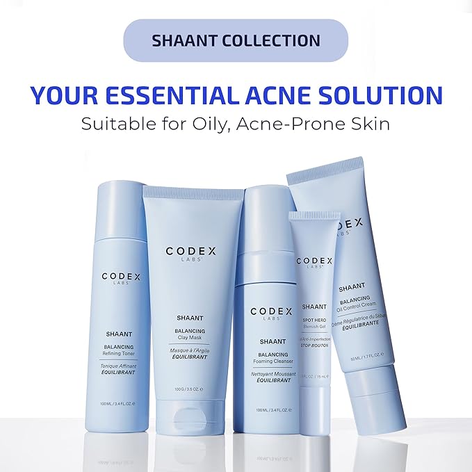 Codex Labs Shaant Refining Toner - Hydration & Pore Minimizer - for Acne Prone Skin - with 2% Gluconolactone - Cruelty-Free, Vegan Skincare (100ml)