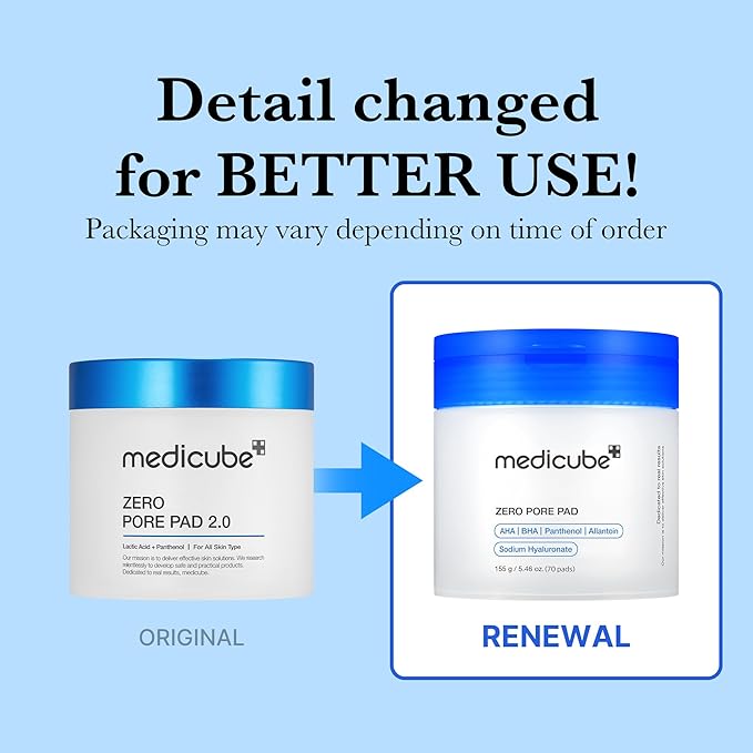 Medicube All-in-One Duo for Pore and Skin Texture Care: Zero Pore Pads 2.0 and Zero Pore Blackhead Mud Facial Mask