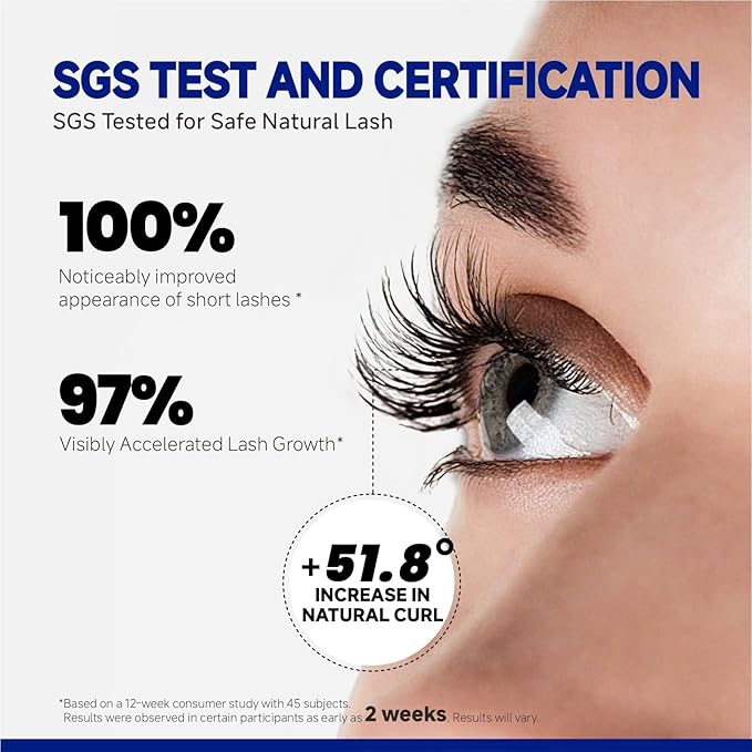 Lash Serum for Eyelash Growth – Eyelash Growth Serum Advanced Peptide Formula with 2.3× Absorption for Fuller, Thicker & Longer Lashes – Vegan & Cruelty-Free, Clinically Tested – 5ml