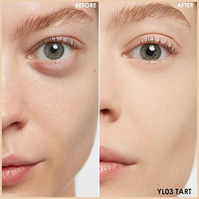 FOCALLURE FIX CORRECTOR Concealer Stick, Full Coverage Concealer Makeup, Color Corrector for Dark Circles, Including Replaceable Applicator, YL03 TART