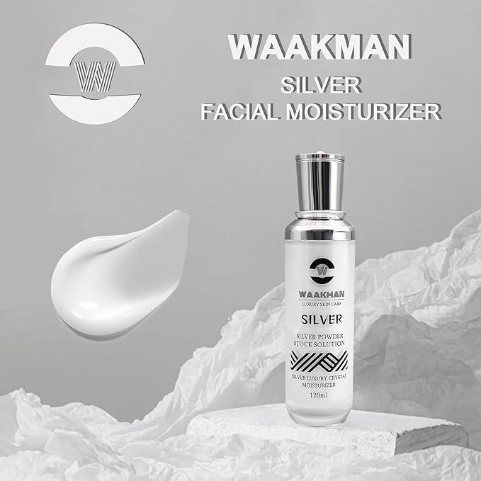 Luxury Skin Care Silver Solution, Facial Cream, Moisturizer, Toner and Serum