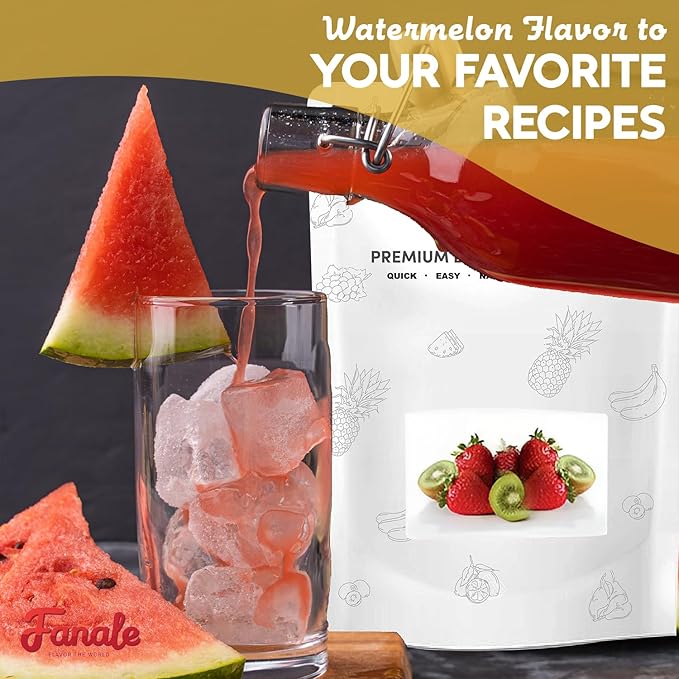 Fanale Premium Watermelon Bubble Tea Flavoring Powder | Perfect for Baking, Smoothies, Desserts and Drinks | Instant Flavoring Powder for Boba Milk Tea - 2.2 Pounds (Pack of 1)