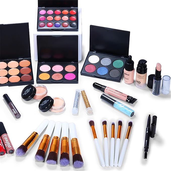 Multi-purpose Makeup Kit All-in-One Makeup Gift Set Colours Mix Eyeshadow Concealer Lip Gloss Pressed Powder and Powder Blusher Cosmetic Makeup Palette Set Kit #094