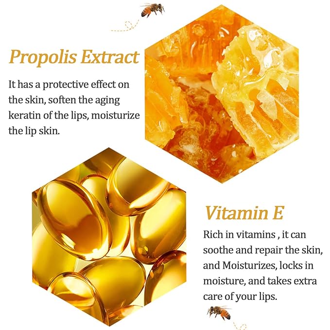 Watermelon Sleeping Lip Mask,Bee Lip Balm Lip Mask Honey Pot Propolis Moisturizing Lip Balm with Stick,Plumping Lip Hydrating Prevention Dry& Cracked Lip Scrubs Exfoliato Lip Wrinkle Care(Watermelon)
