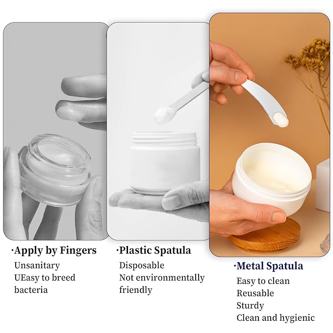 2Pcs Mini Metal Cosmetic Spatulas, Skincare SpatulaMixing and Sampling Makeup Beauty Tools for Skin Care Creams, Eye Cream, Essences Beauty Accessories(4PCS)