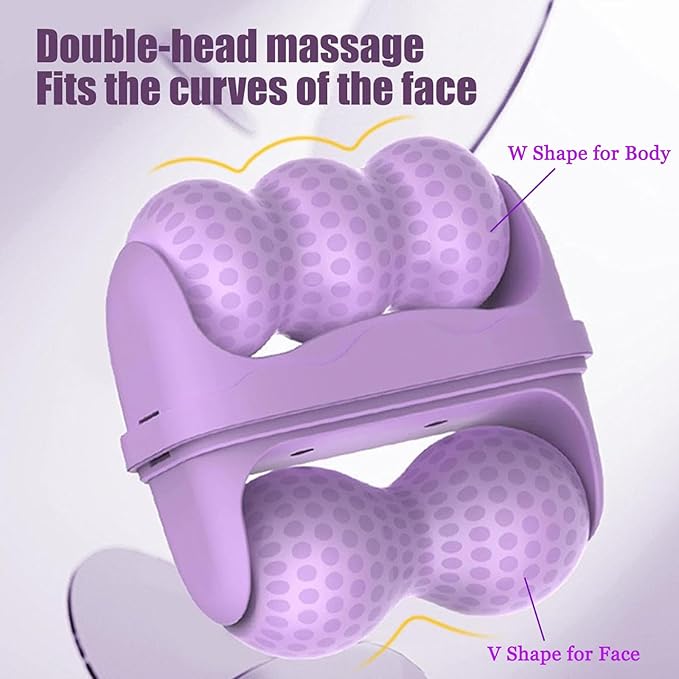 Ice Roller for Face Women - 2 in 1 Facial Ice Roller for Face & Eye Puffiness Relief, Gua Sha Facial Tools for Massage, Body Minor Cold Compress